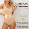 Body modelator cu compresie abdomen si efect de lifting la bust, lenjerie modelatoare fara cusaturi, din material respirabil, usor de imbracat - bej