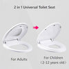 Capac WC cu reductie, sistem 2in1 pentru copii si adulti, inchidere lenta, reductor cu prindere magnetica, silentios si universal compatibil forma U, SOLLUXE®