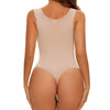 Body modelator cu compresie abdomen si efect de lifting la bust, lenjerie modelatoare fara cusaturi, din material respirabil, usor de imbracat - bej