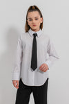 ELODIE - Cravata de copii pentru uniforme scolare, negru