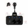 Adaptor priza cu doua mufe type C PD20W + QC3.0 si cu 2 USB 3.4A, lampa cu touch si lumina interschimbabila, negru