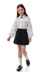 ELMIRA - Fusta/pantalon din stofa, skort bleumarin