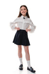 ELMIRA - Fusta/pantalon din stofa, skort bleumarin