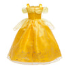 Rochie printesa Belle pentru fete, costumatie joc de rol petreceri, serbari, carnaval si cadou ideal pentru sarbatori, aniversari sau zile de nastere