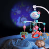 Carusel pentru Pătuț Bebeluși cu Proiector LED de Stele, Muzică Relaxantă și Lumină Ambientală, Bleu