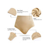 Chiloti modelatori cu talie medie pentru compresie abdomen, lenjerie modelatoare fara cusaturi din material respirabil - bej