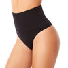 Chiloti modelatori cu talie medie pentru compresie abdomen, lenjerie modelatoare fara cusaturi din material respirabil - negru