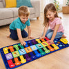 Covoraș muzical interactiv tip pian pentru copii, cu 8 instrumente și 10 melodii pentru joacă și dans, 126 × 46 cm