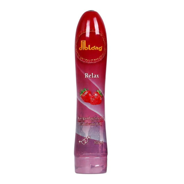 Diblong Lubricant Jelly Relax - lubrifiant pe bază de apă, cu textură groasă și aromă de căpșuni, 100 ml - 1