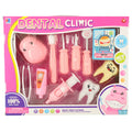 Set dentist pentru copii cu hipopotam si accesorii educative, roz