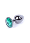 Dop anal Jewellery Dark Silver Butt Plug 7 cm, verde