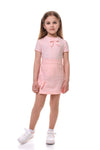 AVIVA - Bluza din bumbac cu maneca scurta si fundita, roz