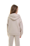 JOYNIA - Trening din bumbac premium cu hanorac si pantaloni, bej