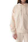 JOYNIA - Trening din bumbac premium cu hanorac si pantaloni, bej