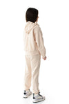 JOYNIA - Trening din bumbac premium cu hanorac si pantaloni, bej