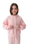 JOYNIA - Trening din bumbac premium cu hanorac si pantaloni, roz blush