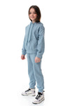JOYNIA - Trening din bumbac premium cu hanorac si pantaloni, bleu