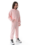 JOYNIA - Trening din bumbac premium cu hanorac si pantaloni, roz blush