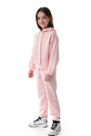 JOYNIA - Trening din bumbac premium cu hanorac si pantaloni, roz blush