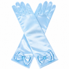 Manusi Satin Bleu pentru Fetite, Accesoriu pentru Costum si Rochie de Printesa, Cosplay, Carnaval, Serbari