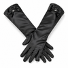 Mănuși din Satin Negru pentru Fetițe - Accesoriu Rochie de Prințesă, Cosplay, Carnaval și Serbări