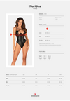 Body Norides – lenjerie erotică din vinil cu dantelă și decupaje sexy XL/2XL, negru