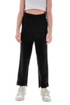 LAKSHMI – Pantaloni lungi casual eleganți cu talie înaltă, croială dreaptă și buzunare, negru