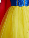 Rochie de prințesă pentru fete, cu pelerină roșie și aspect de basm - costumație pentru joc de rol, serbări și petreceri