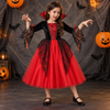 Rochie prințesă vampir pentru fetițe, costumație joc de rol pentru petreceri, carnaval și cadou ideal pentru Halloween