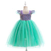 Rochie printesa Mica Sirena cu accesorii pentru fetite costumatie joc de rol petreceri, serbari, carnaval si cadou ideal pentru sarbatori, aniversari sau zile de nastere