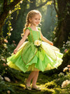 Rochie zana Clopotica cu accesorii pentru fetite costumatie joc de rol Tinker Bell petreceri, serbari, carnaval si cadou ideal pentru sarbatori, aniversari sau zile de nastere