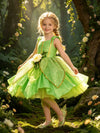 Rochie zana Clopotica cu accesorii pentru fetite costumatie joc de rol Tinker Bell petreceri, serbari, carnaval si cadou ideal pentru sarbatori, aniversari sau zile de nastere