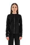 AMALIA – Bluza din bumbac cu maneca lunga si fundite aplicate, negru