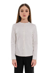 AMALIA – Bluza din bumbac cu maneca lunga si fundite aplicate, alb