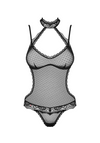 Body Claudusia – lenjerie seducătoare transparentă cu decolteu sexy si dantelă, L/XL negru
