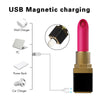 Mini vibrator in forma de ruj Vibe Lipstick cu 10 moduri de vibratii si incarcare USB, silentios, rezistent la apa, silicon premium