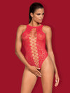 Body Obsessive B120 - lenjerie erotică din dantela fină cu decupaje sexy S-L (one size), roșu