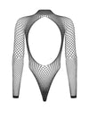 Body Obsessive B125 - lenjerie erotică din plasă cu decupaje senzuale S-L (one size), negru