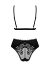 Body Maderris - lenjerie seducătoare cu decolteu sexy și din dantelă, negru