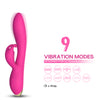 Vibrator Rabbit BONNIE cu 9 moduri de vibratii si incarcare USB, flexibil, silentios, silicon premium, roz