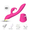 Vibrator Rabbit BONNIE cu 9 moduri de vibratii si incarcare USB, flexibil, silentios, silicon premium, roz