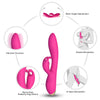 Vibrator Rabbit BONNIE cu 9 moduri de vibratii si incarcare USB, flexibil, silentios, silicon premium, roz