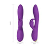 Vibrator Rabbit BONNIE cu 9 moduri de vibratii si incarcare USB, flexibil, silentios, silicon premium, mov