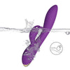 Vibrator Rabbit BONNIE cu 9 moduri de vibratii si incarcare USB, flexibil, silentios, silicon premium, mov