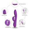 Vibrator Rabbit BONNIE cu 9 moduri de vibratii si incarcare USB, flexibil, silentios, silicon premium, mov