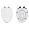 Capac WC cu reductie, sistem 2in1 pentru copii si adulti, inchidere lenta , reductor cu prindere magnetica, silentios si universal compatibil forma V, SOLLUXE® - 9003