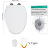 Capac WC cu reductie, sistem 2in1 pentru copii si adulti, inchidere lenta , reductor cu prindere magnetica, silentios si universal compatibil forma V, SOLLUXE® - 9003
