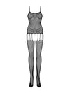 Bodystocking Obsessive F235 - catsuit provocator din plasă cu decupaje și model sexy S-L (one size), negru