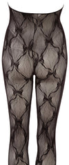 Bodystocking Open Bust – catsuit sexy din plasă cu decupaje provocatoare S-L (one size), negru