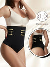 Chilot modelator cu talie inalta pentru compresie abdomen, lenjerie modelatoare fara cusaturi din material respirabil - negru